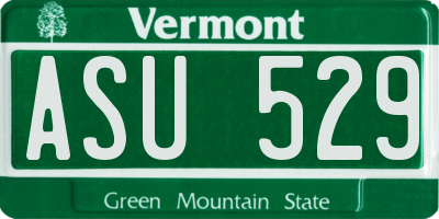 VT license plate ASU529
