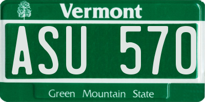 VT license plate ASU570