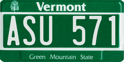 VT license plate ASU571