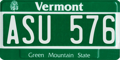 VT license plate ASU576