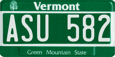 VT license plate ASU582