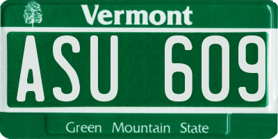 VT license plate ASU609
