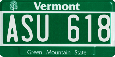 VT license plate ASU618