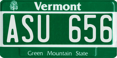 VT license plate ASU656