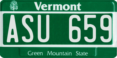 VT license plate ASU659