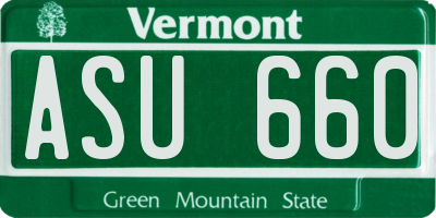 VT license plate ASU660