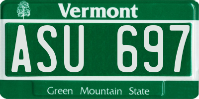 VT license plate ASU697
