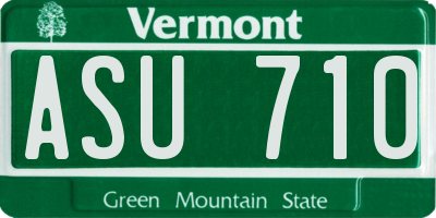 VT license plate ASU710