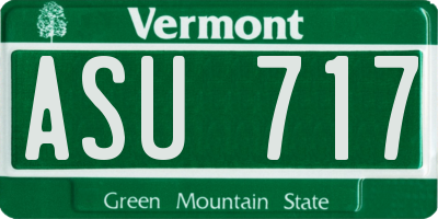 VT license plate ASU717