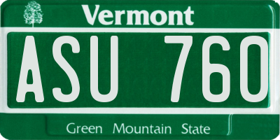 VT license plate ASU760