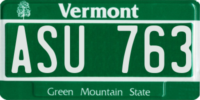 VT license plate ASU763