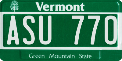 VT license plate ASU770