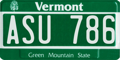 VT license plate ASU786