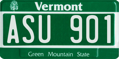 VT license plate ASU901