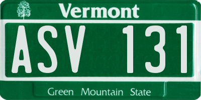 VT license plate ASV131