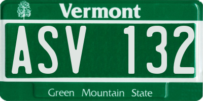 VT license plate ASV132