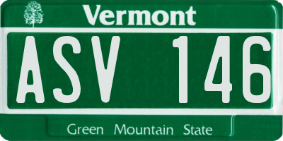 VT license plate ASV146