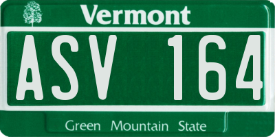 VT license plate ASV164