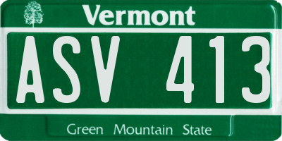 VT license plate ASV413