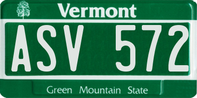 VT license plate ASV572