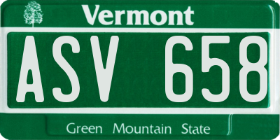 VT license plate ASV658