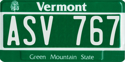 VT license plate ASV767
