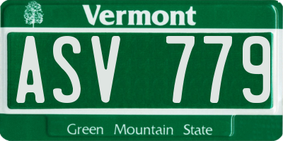 VT license plate ASV779