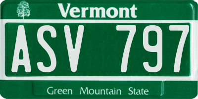 VT license plate ASV797