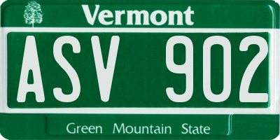 VT license plate ASV902