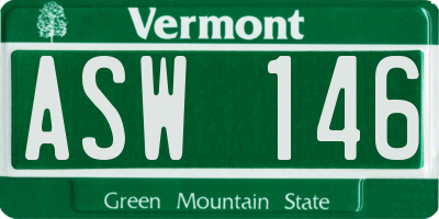 VT license plate ASW146
