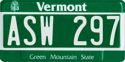 VT license plate ASW297