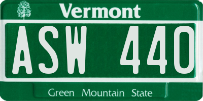 VT license plate ASW440