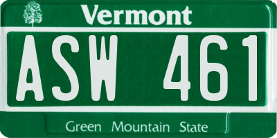 VT license plate ASW461