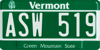 VT license plate ASW519