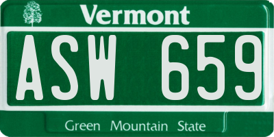 VT license plate ASW659