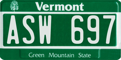 VT license plate ASW697