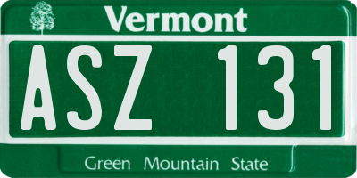 VT license plate ASZ131