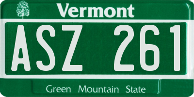 VT license plate ASZ261