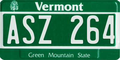 VT license plate ASZ264