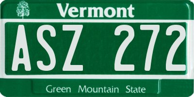VT license plate ASZ272