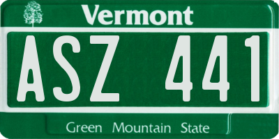 VT license plate ASZ441