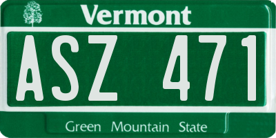 VT license plate ASZ471