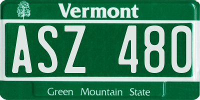VT license plate ASZ480