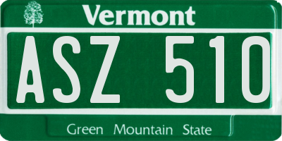 VT license plate ASZ510