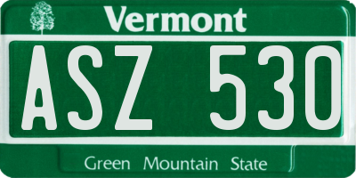 VT license plate ASZ530
