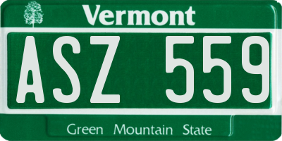 VT license plate ASZ559