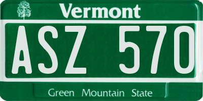 VT license plate ASZ570