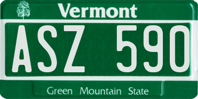VT license plate ASZ590