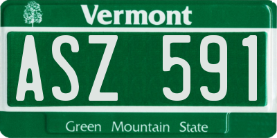 VT license plate ASZ591