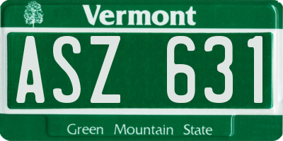 VT license plate ASZ631